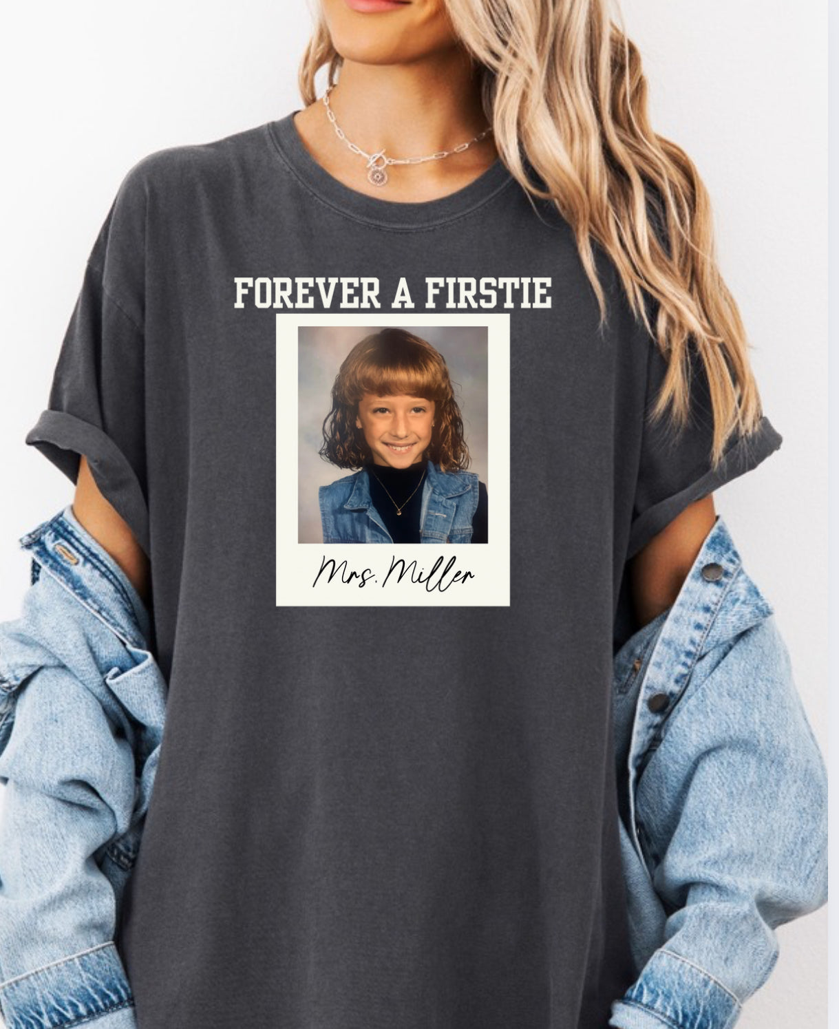 Forever A Firstie (Personalized) Comfort Color Pepper