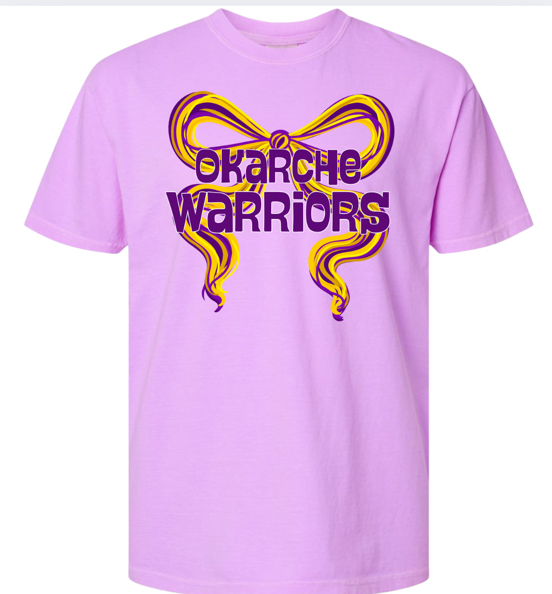 Okarche Warriors Bow on Neon Violet