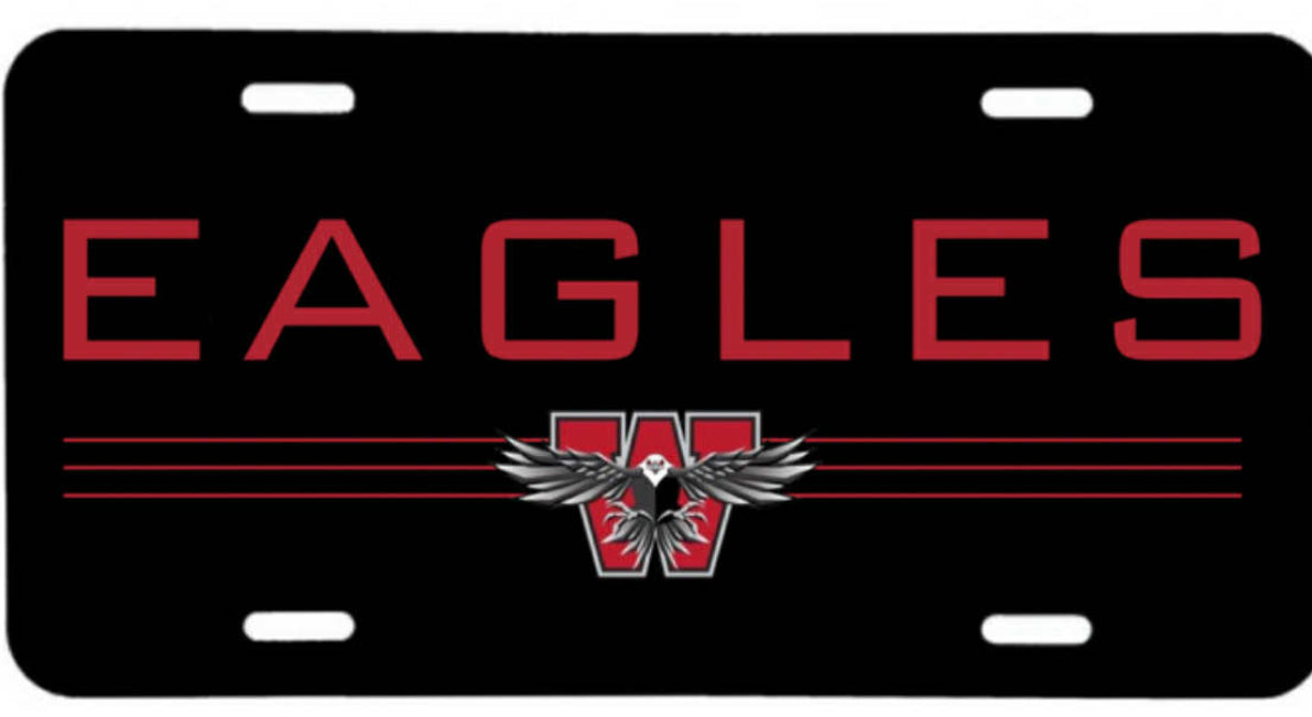 Weatherford Eagles License Plate