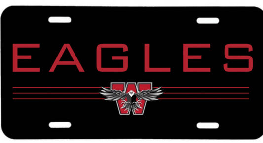 Weatherford Eagles License Plate