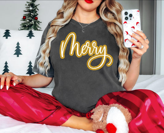 Merry Gold Puff Print