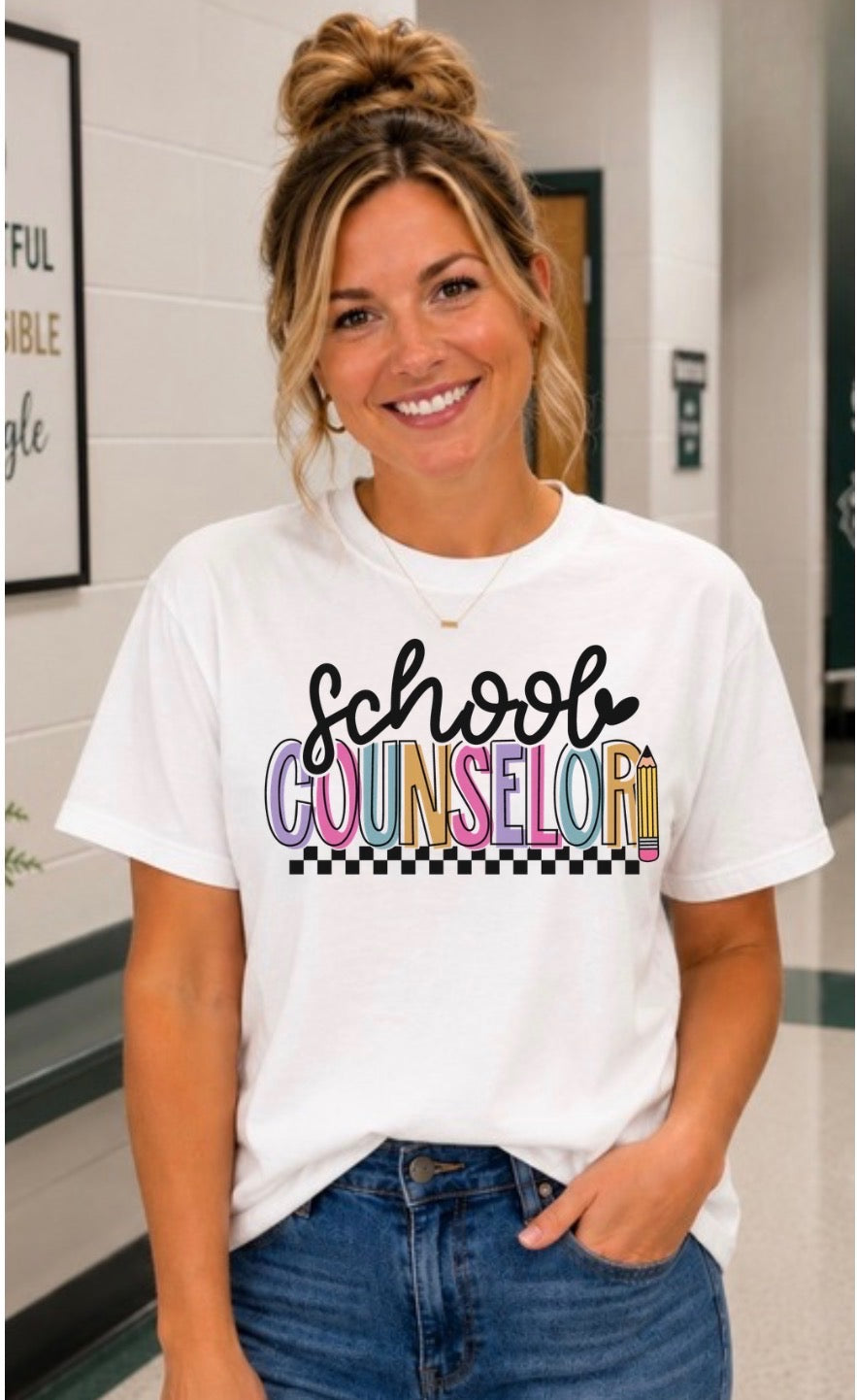 School Counselor Checkered