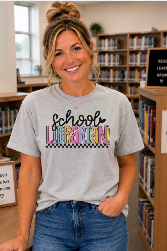 School Librarian Checkered