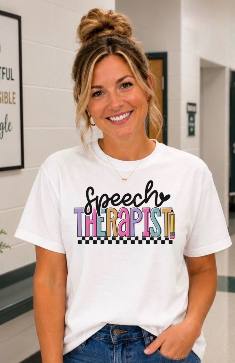 Speech Therapist Checkered