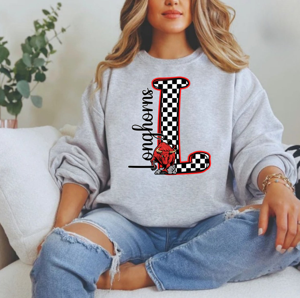 Dover Longhorns Checkered