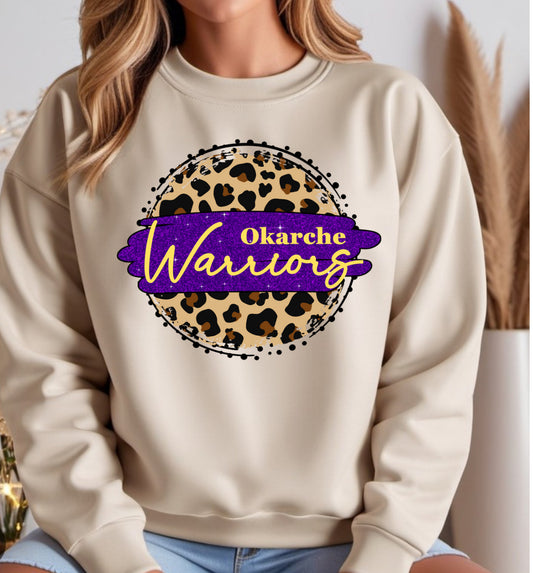 Okarche Warriors Leopard Sparkle