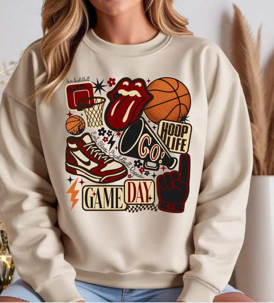 Game Day Hoop Life Red