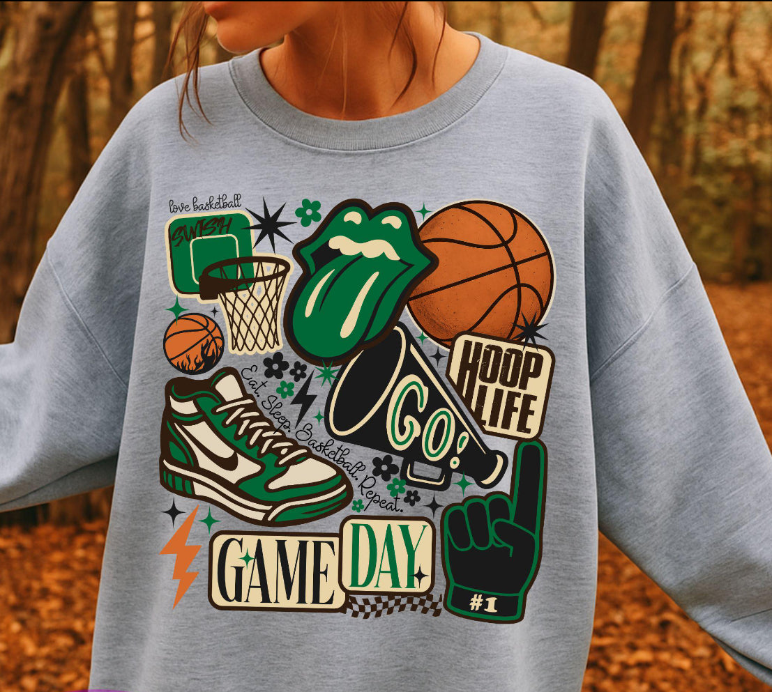 Game Day Hoop Life Green