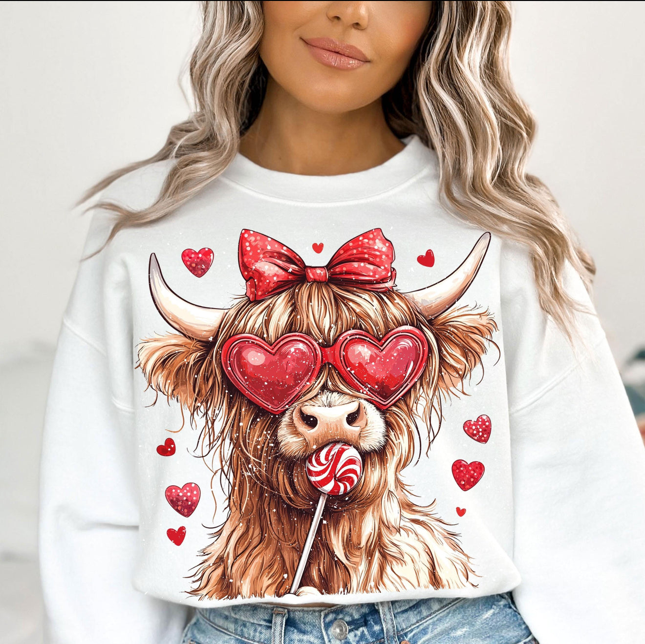 Valentines Day Highland Cow