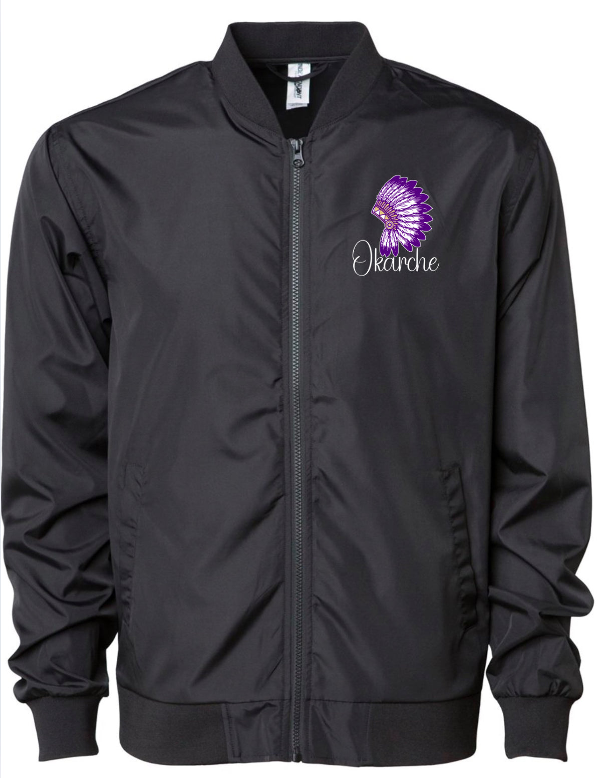 Okarche Independent Light Weight Windbreaker Bomber Jacket