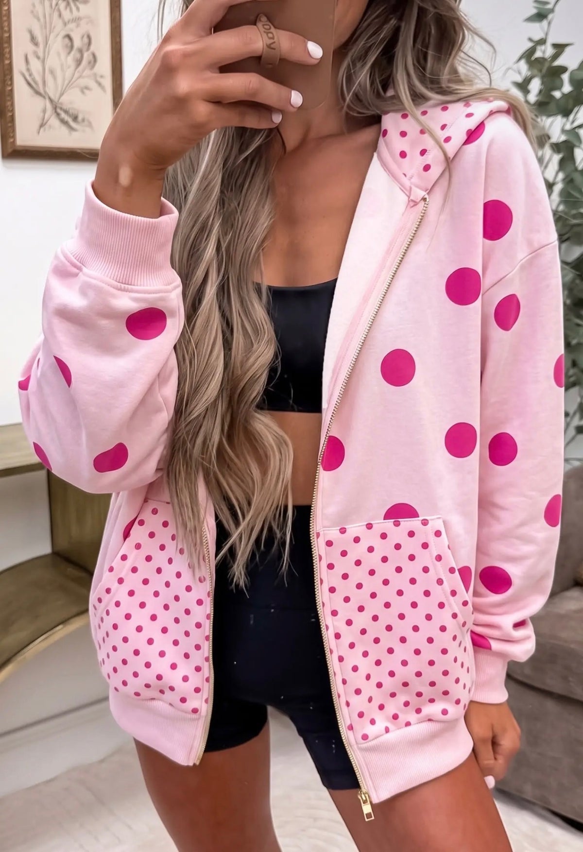 Pink Lover Zip Up Jacket