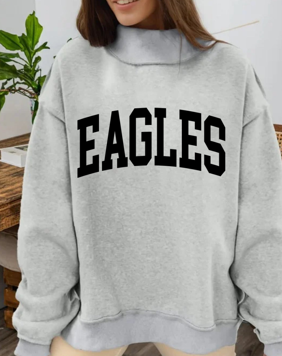 Reversible Mock Neck Sweater Oversized