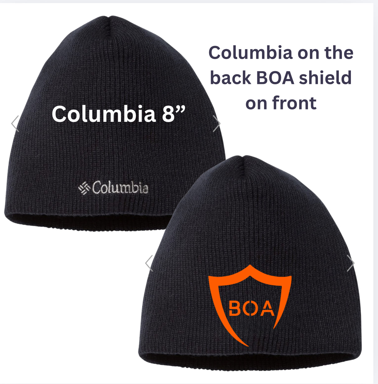 BOA Embroidered Beanies