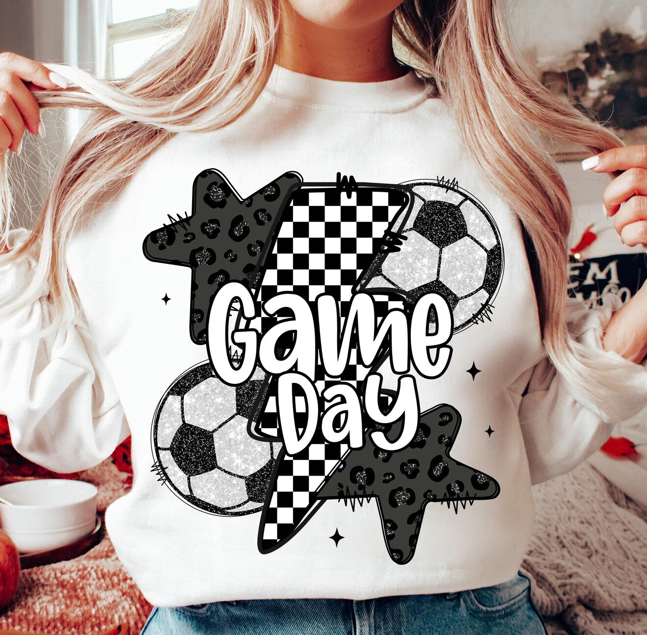 Soccer Game Day Lightning & Leopard