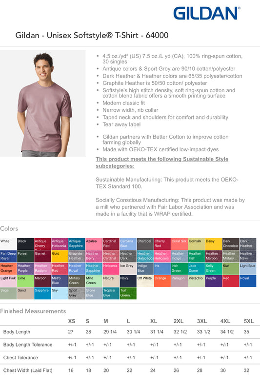 Gildan Softstyle Short Sleeve